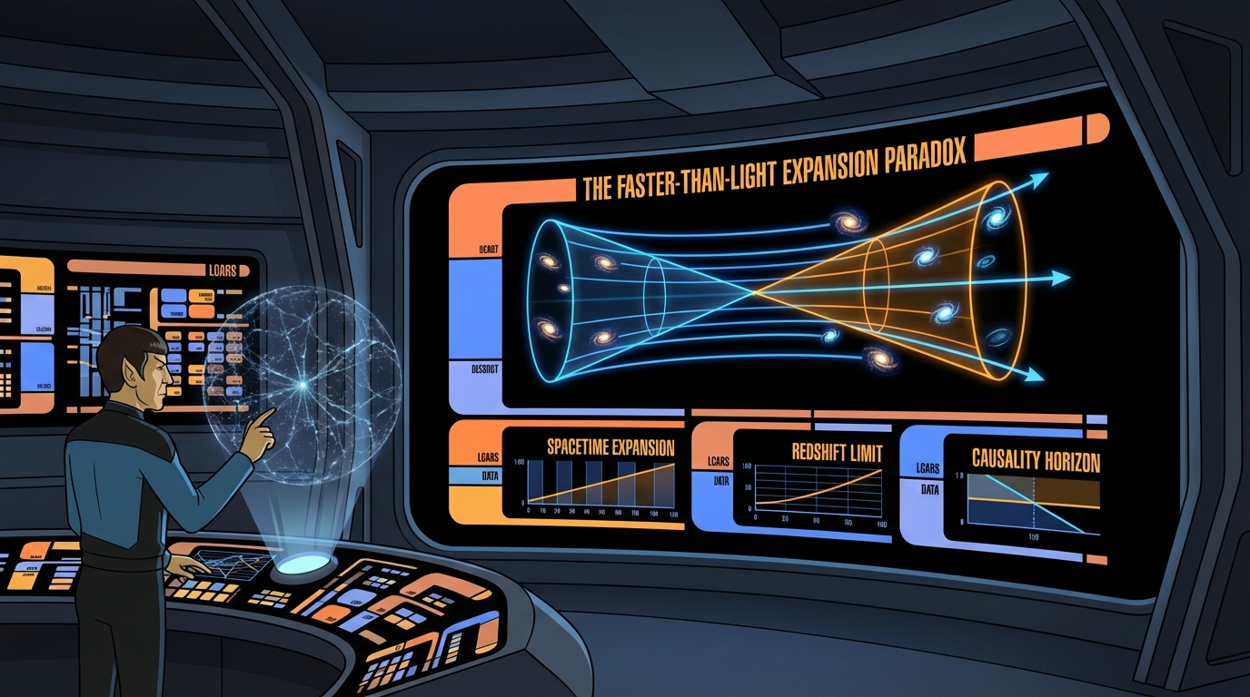 The faster-than-light expansion paradox