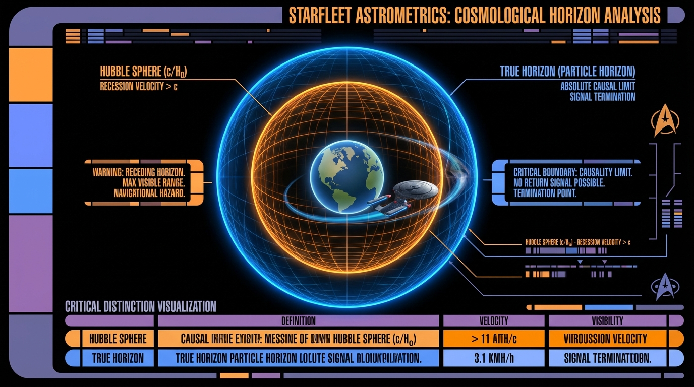 Hubble sphere vs horizons