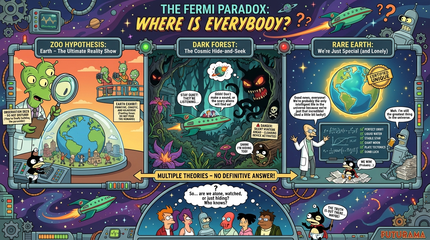 Futurama style infographic about proposed solutions