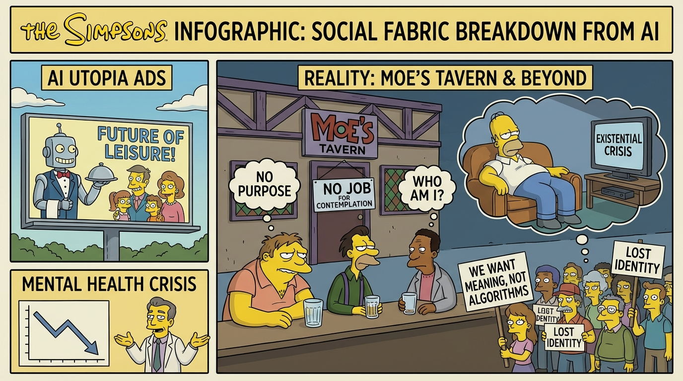 Simpsons style infographic about social fabric