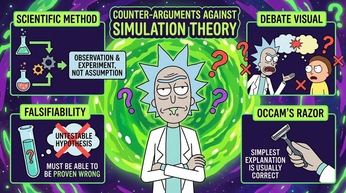 Rick and Morty style infographic about counter-arguments