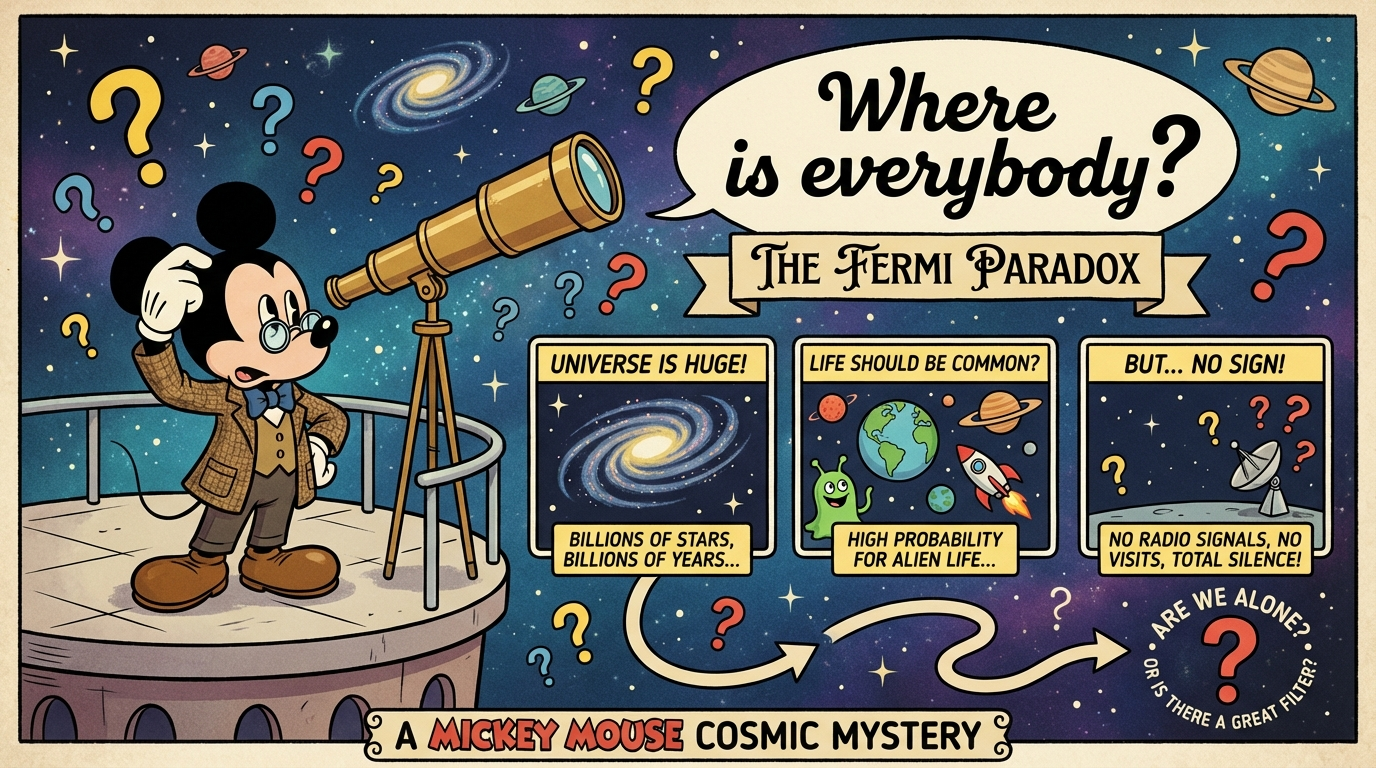 Fermi looking at the stars asking Where is everybody?