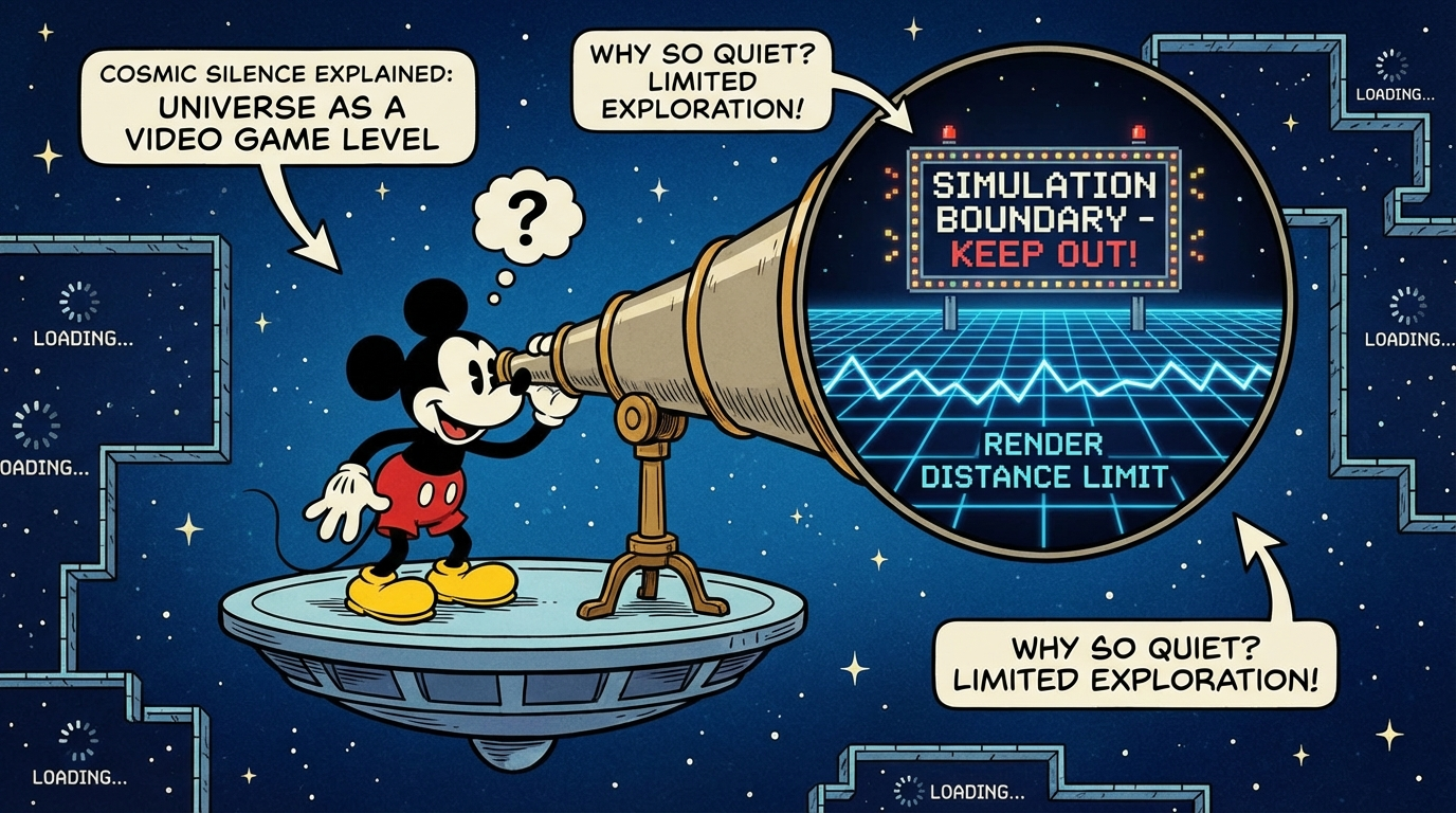 Simulation explaining cosmic silence